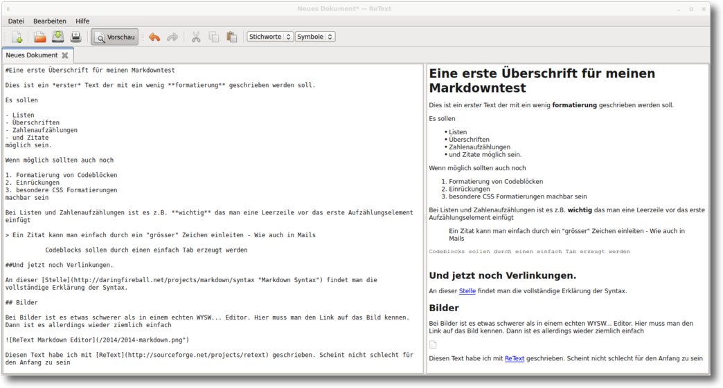 ReText Markdown Editor