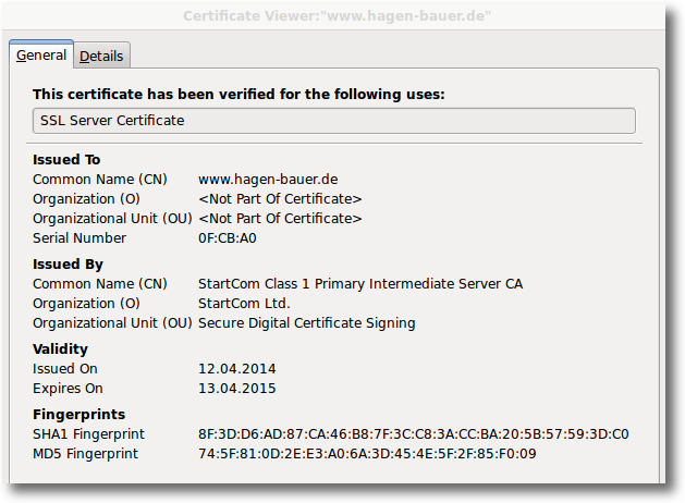 SSL Fingerprint