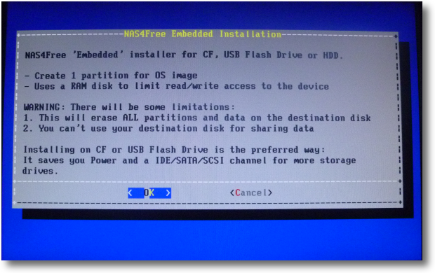 NAS4Free Installation