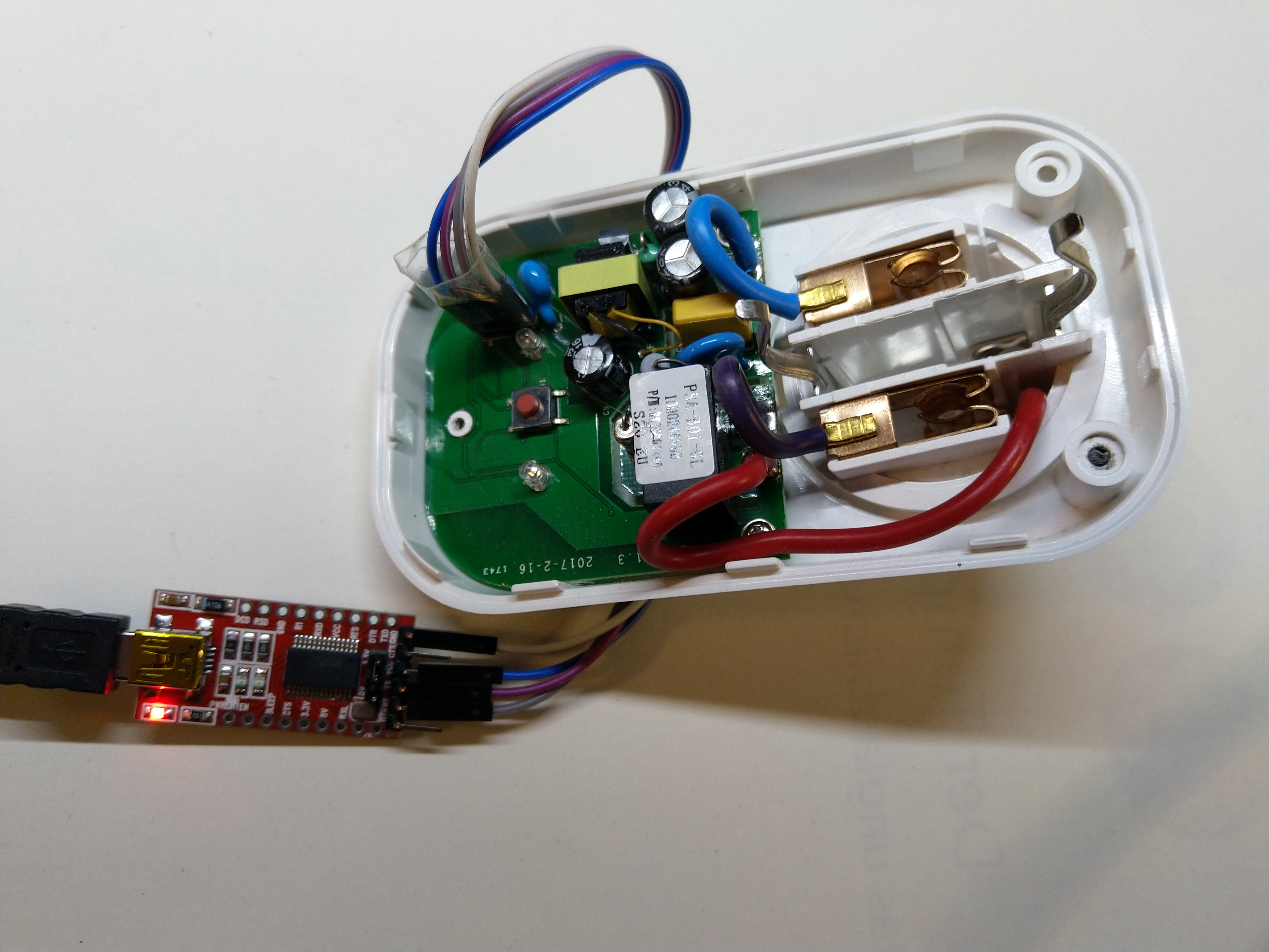 Sonoff S20 Steckdose mit Seriell USB Adapter verbinden