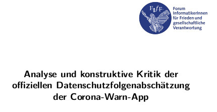 Analyse der Datenschutzfolgeabschätzung für die Corona App