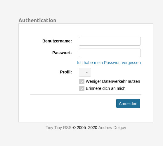 Installationstep 4 einer tt-rss installation 