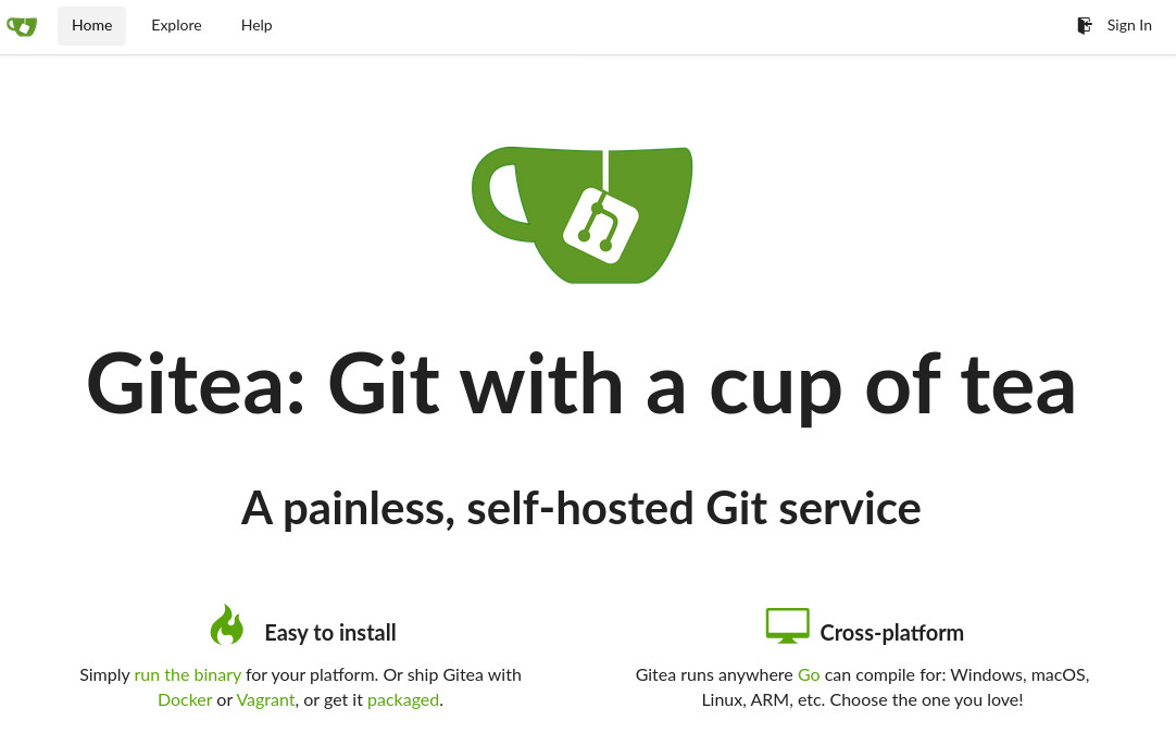 Gitea in Freenas Jail