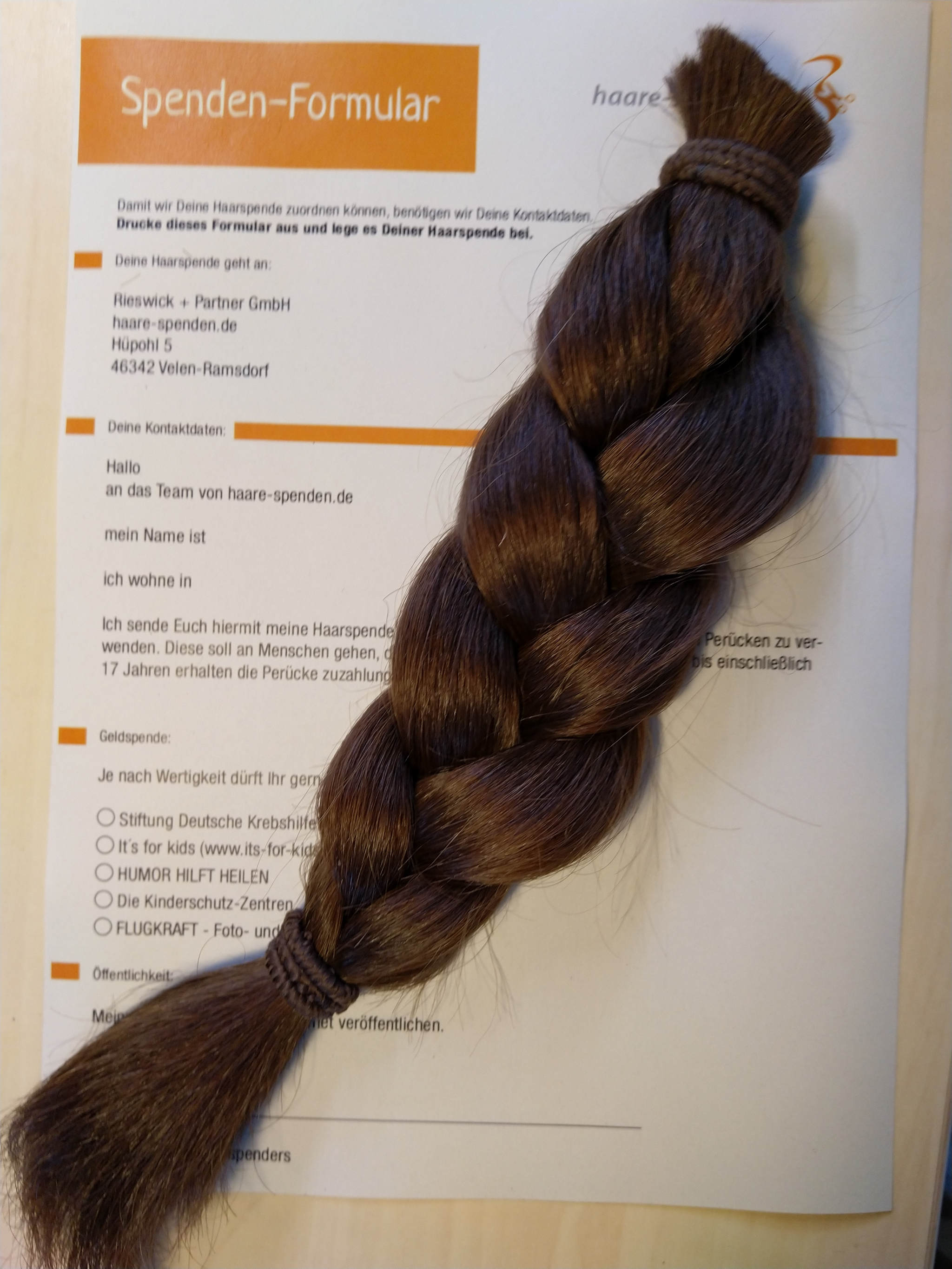 Aufruf Haare spenden 