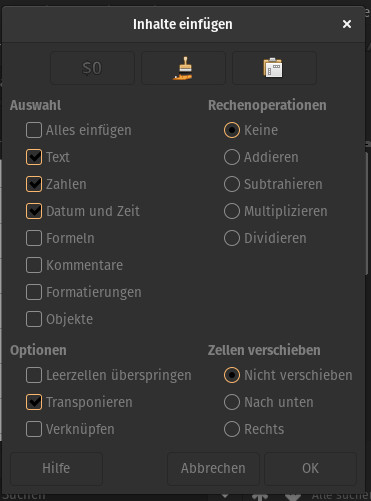 Spalten in Zeilen transformieren