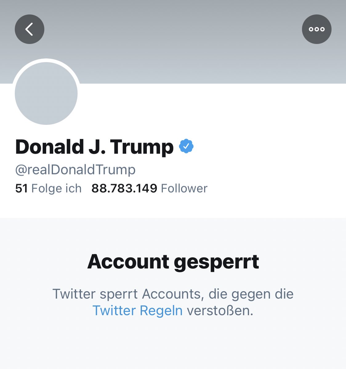 Twitter sperrt Donald Trump