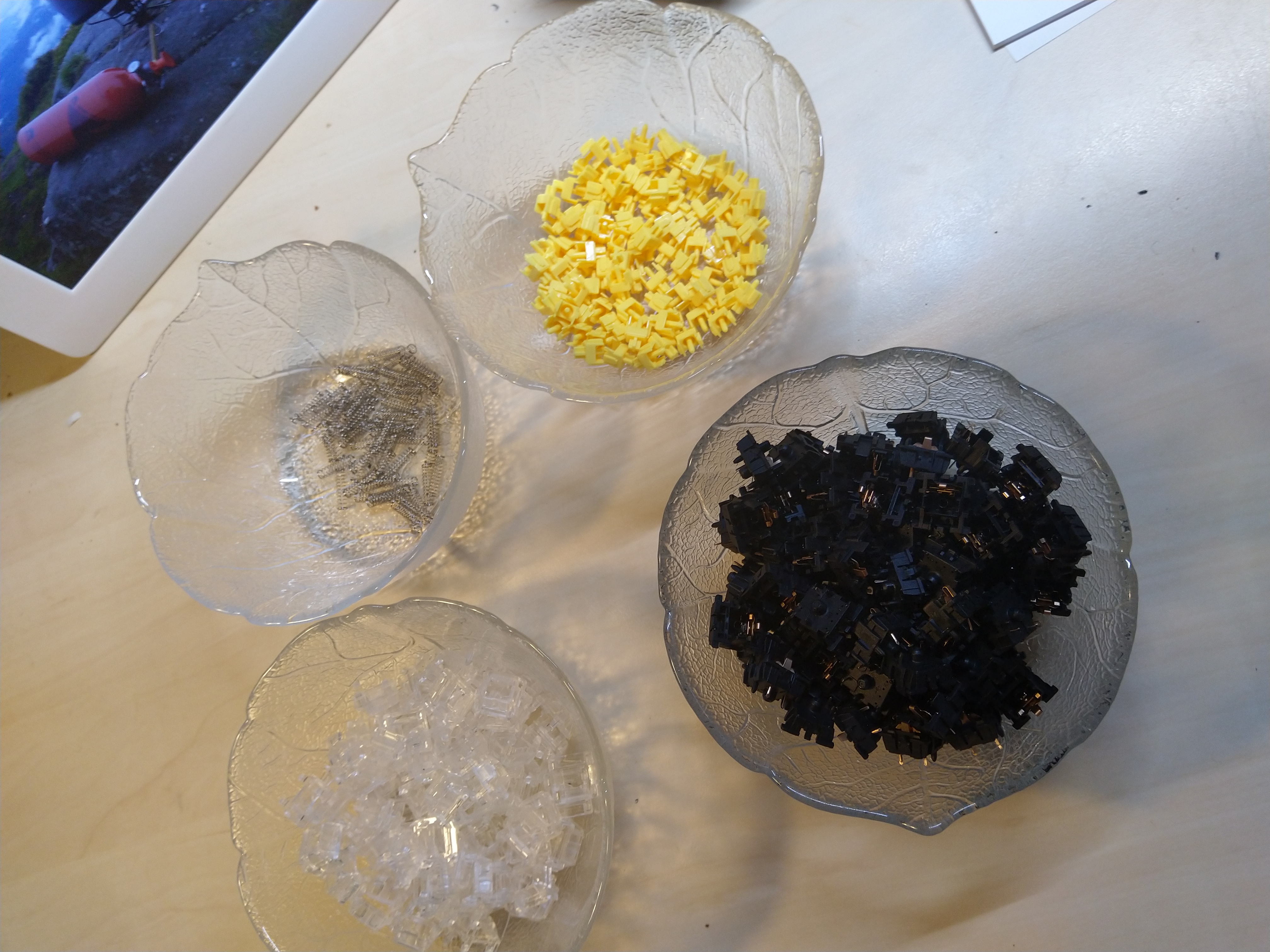 zerlegte Tastaturschalter