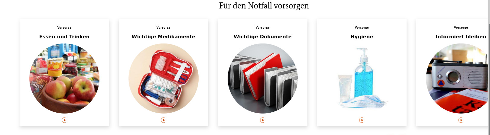 Homepage BBK Notfallvorsorge