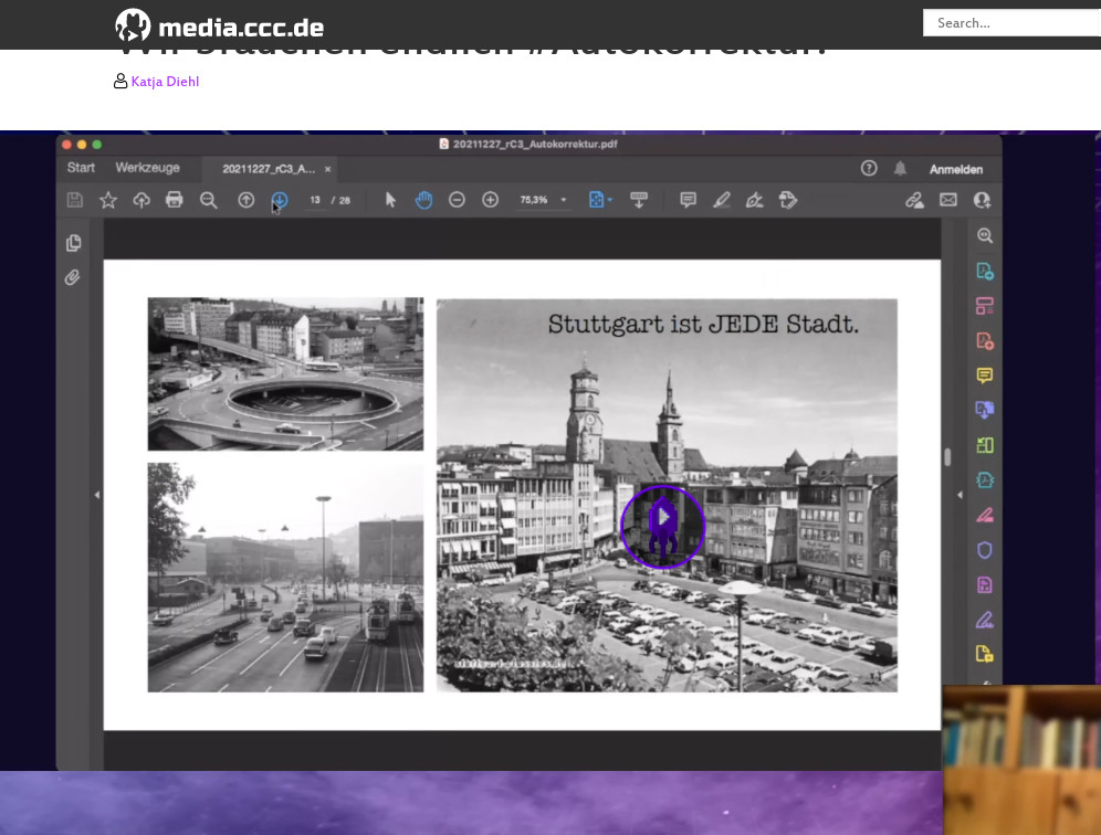 rC3 Vortrag zu den notwendigen Veränderungen in Verkehr 