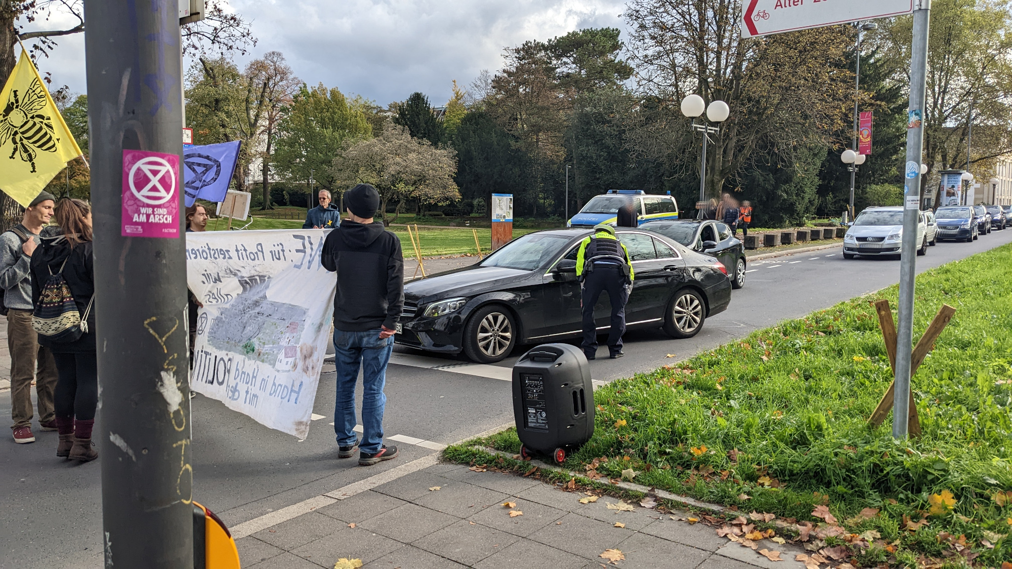 XR Swarming auf der B9 in Bonn