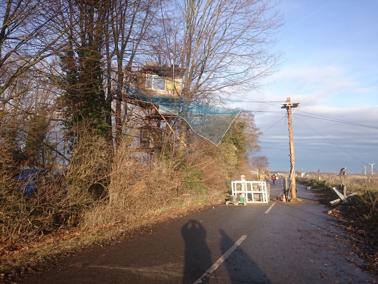 Strassensperre in Lützerath