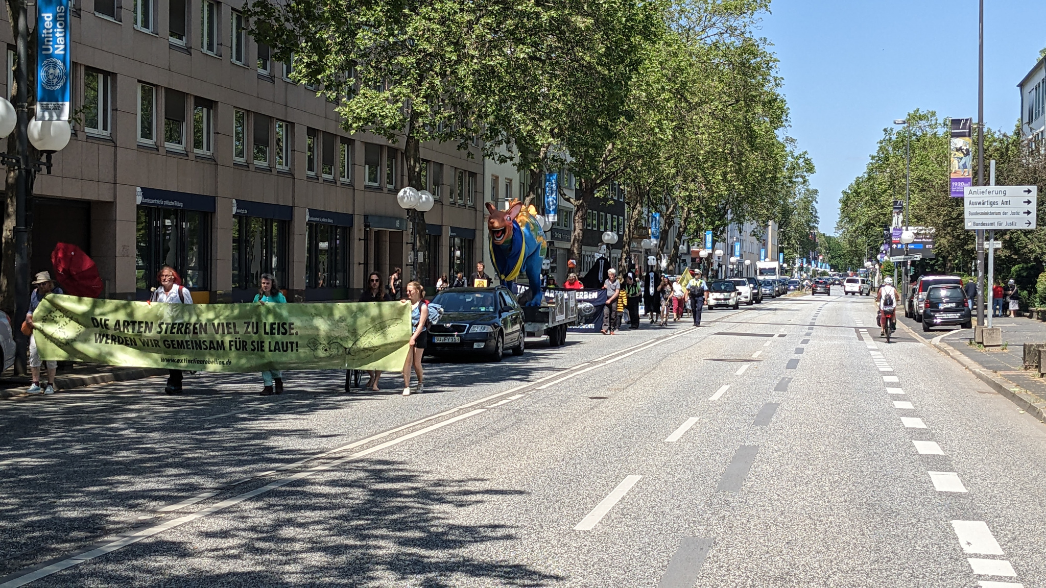 XR Demo auf der B9 in Bonn
