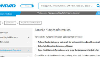 Datenpanne bei Conrad