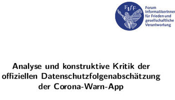 Analyse der Datenschutzfolgeabschätzung für die Corona App