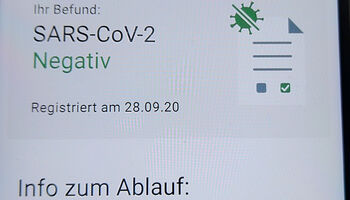 Covid19 Testergebnis Corona App
