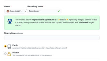 Github Profile Seite einrichten